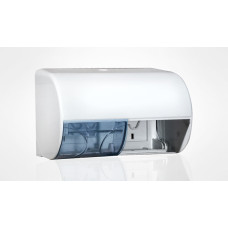 Twin Toilet Roll Dispenser White (D755)